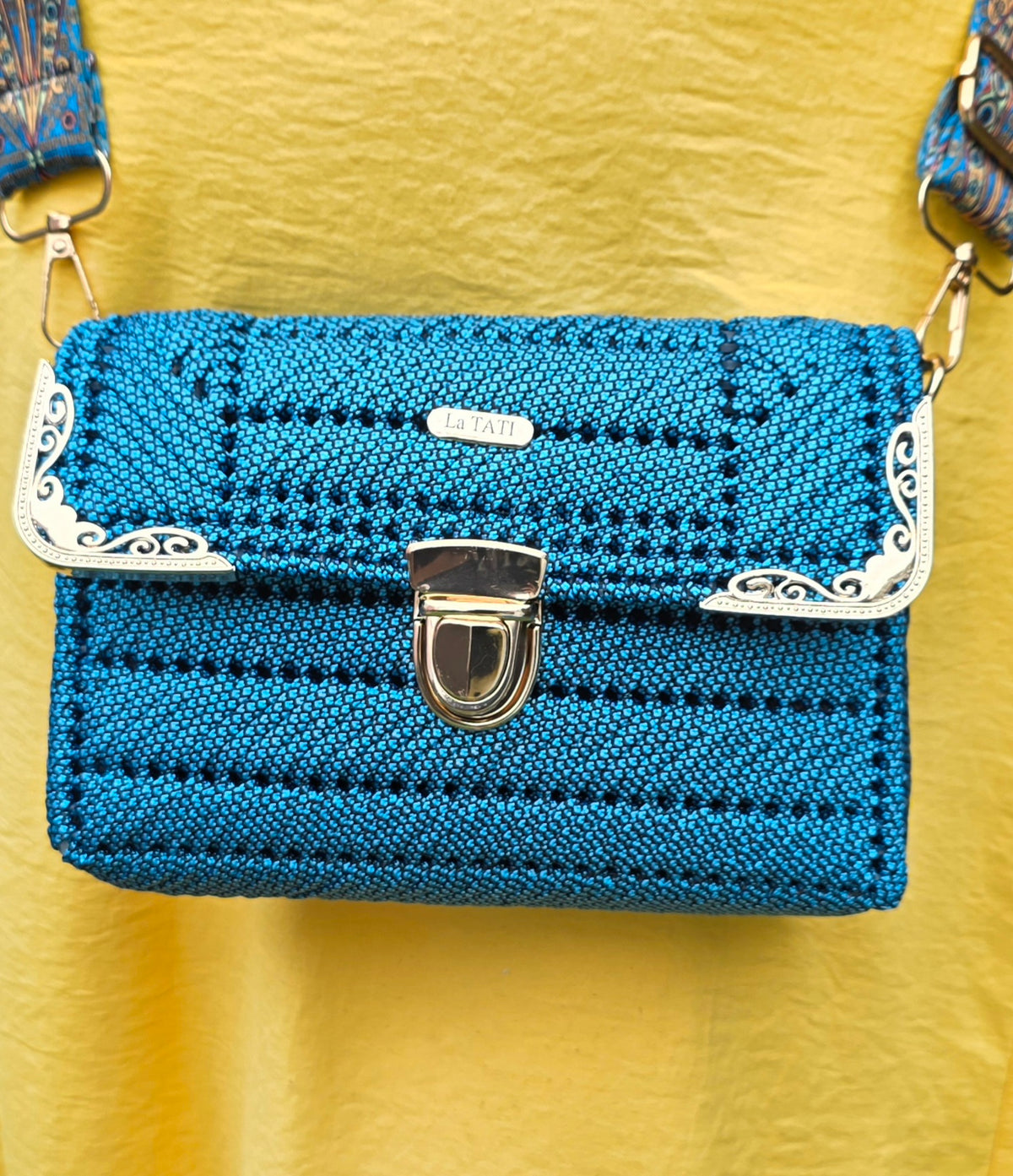 Handwoven Turquoise Shoulder Bag