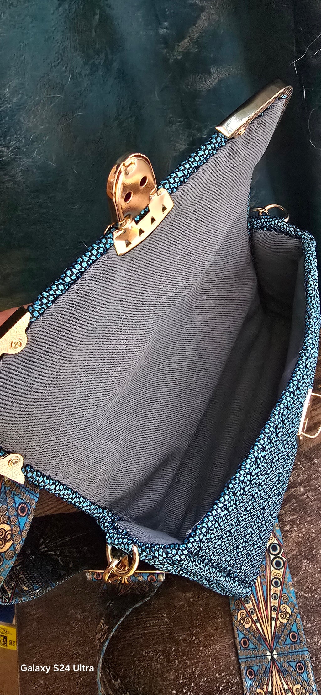 Handwoven Turquoise Shoulder Bag