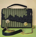 Handwoven Olive & Black Shoulder Bag