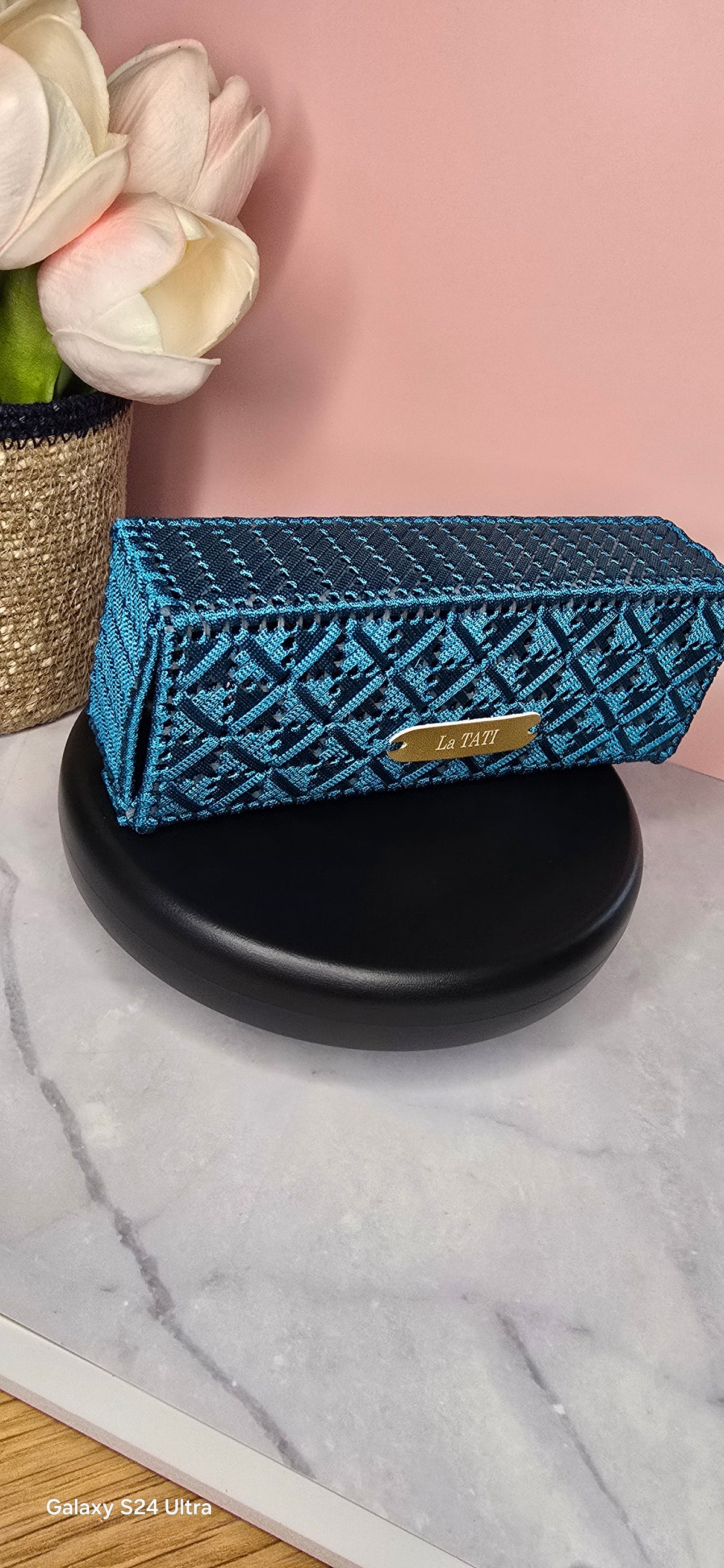 Handmade Blue Glasses Case