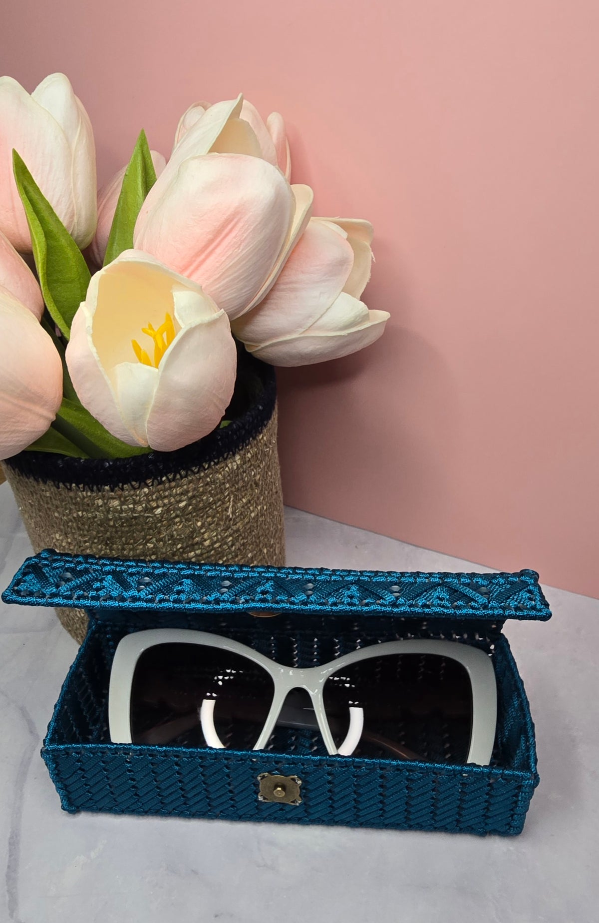 Handmade Blue Glasses Case