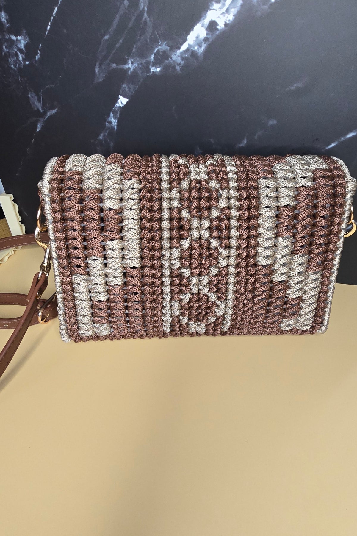 Handwoven Structured Shoulder Bag