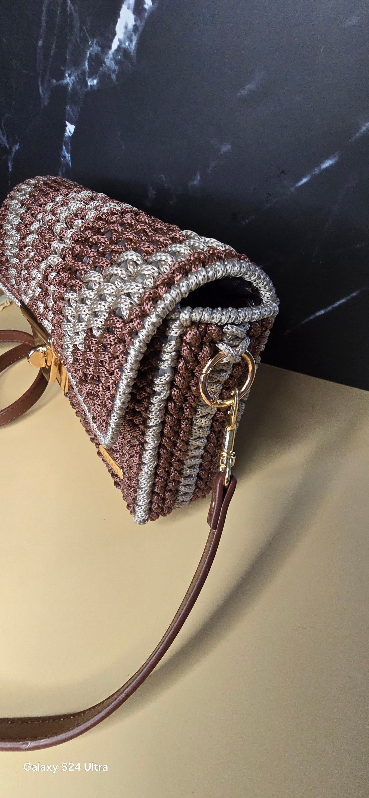 Handwoven Structured Shoulder Bag