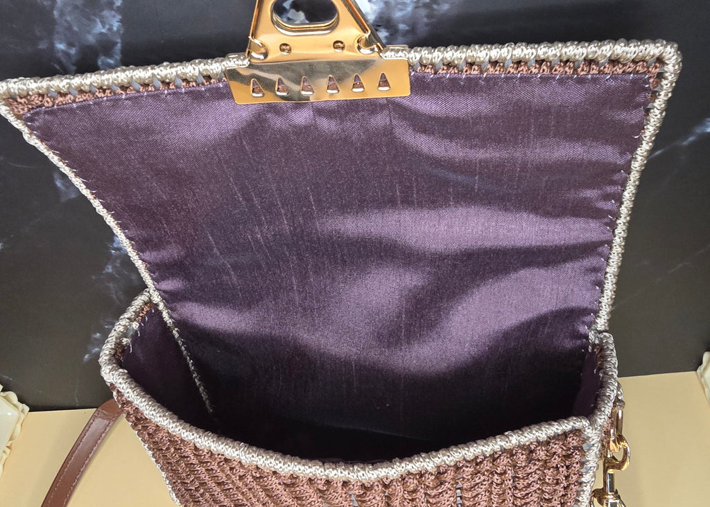 Handwoven Structured Shoulder Bag