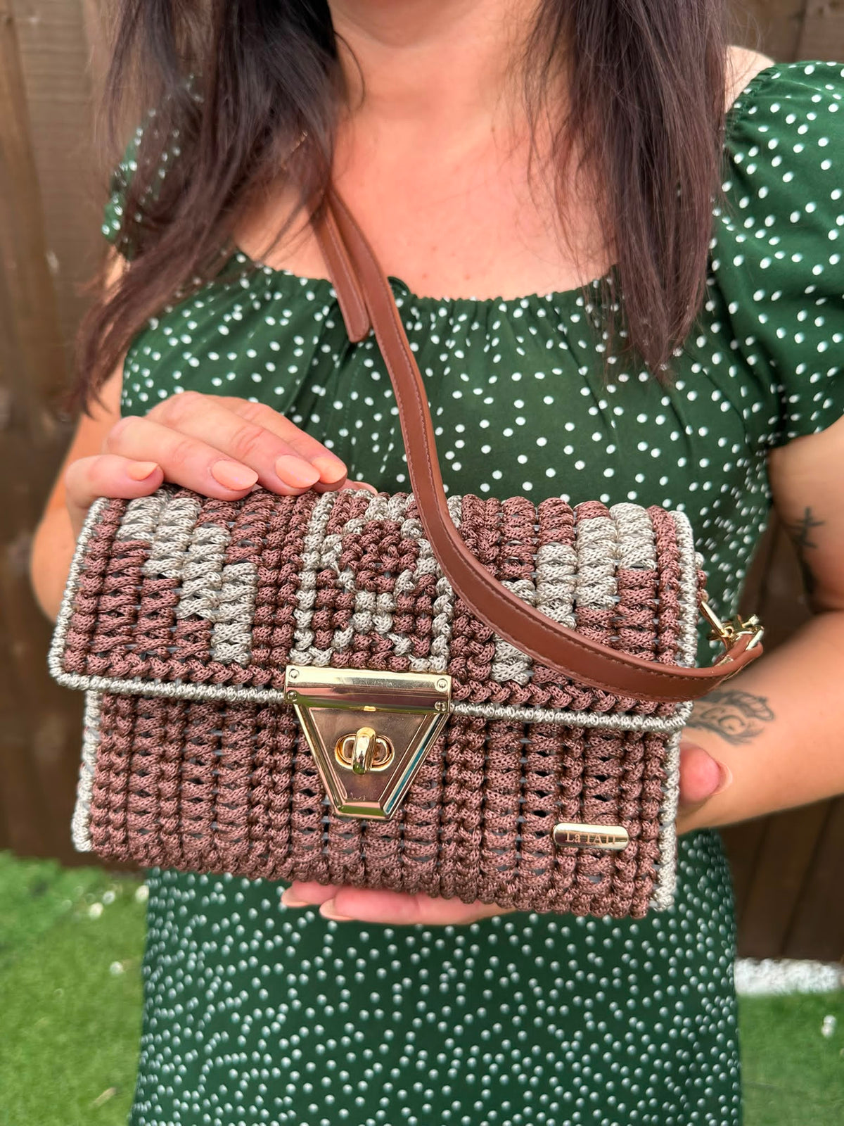 Handwoven Structured Shoulder Bag