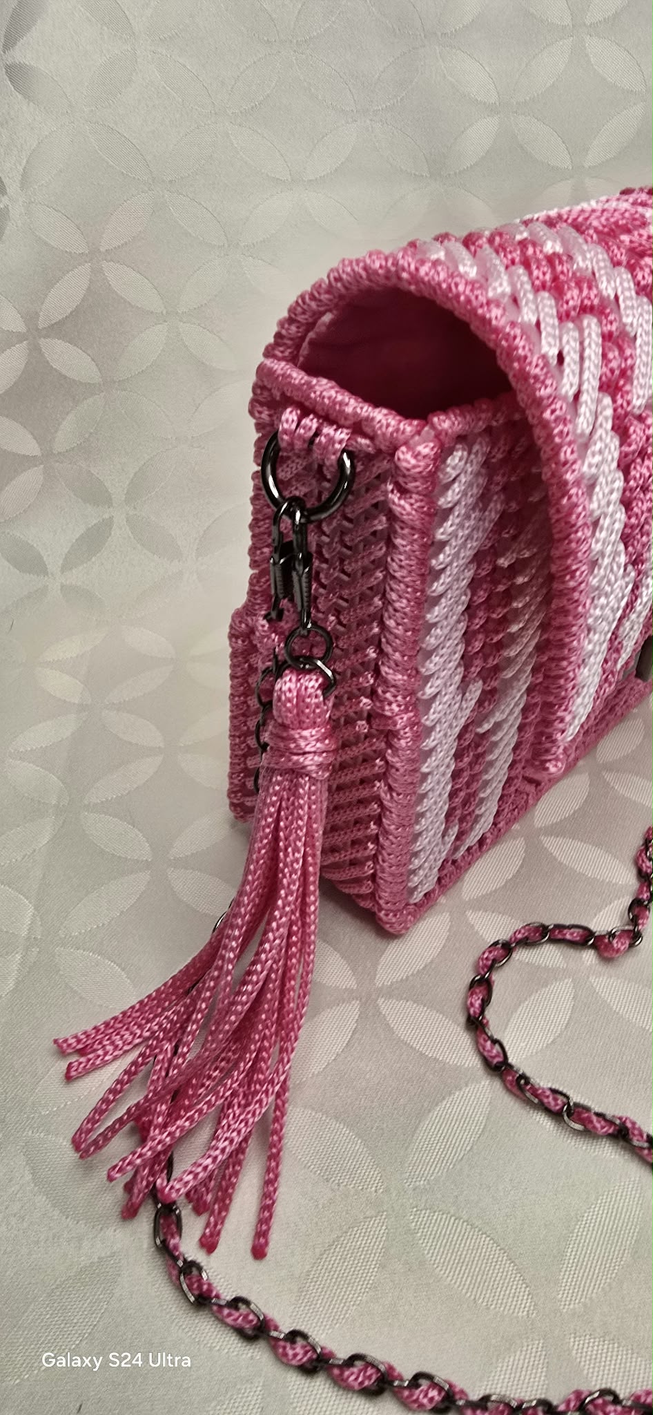 Pink & White Statement Bag.