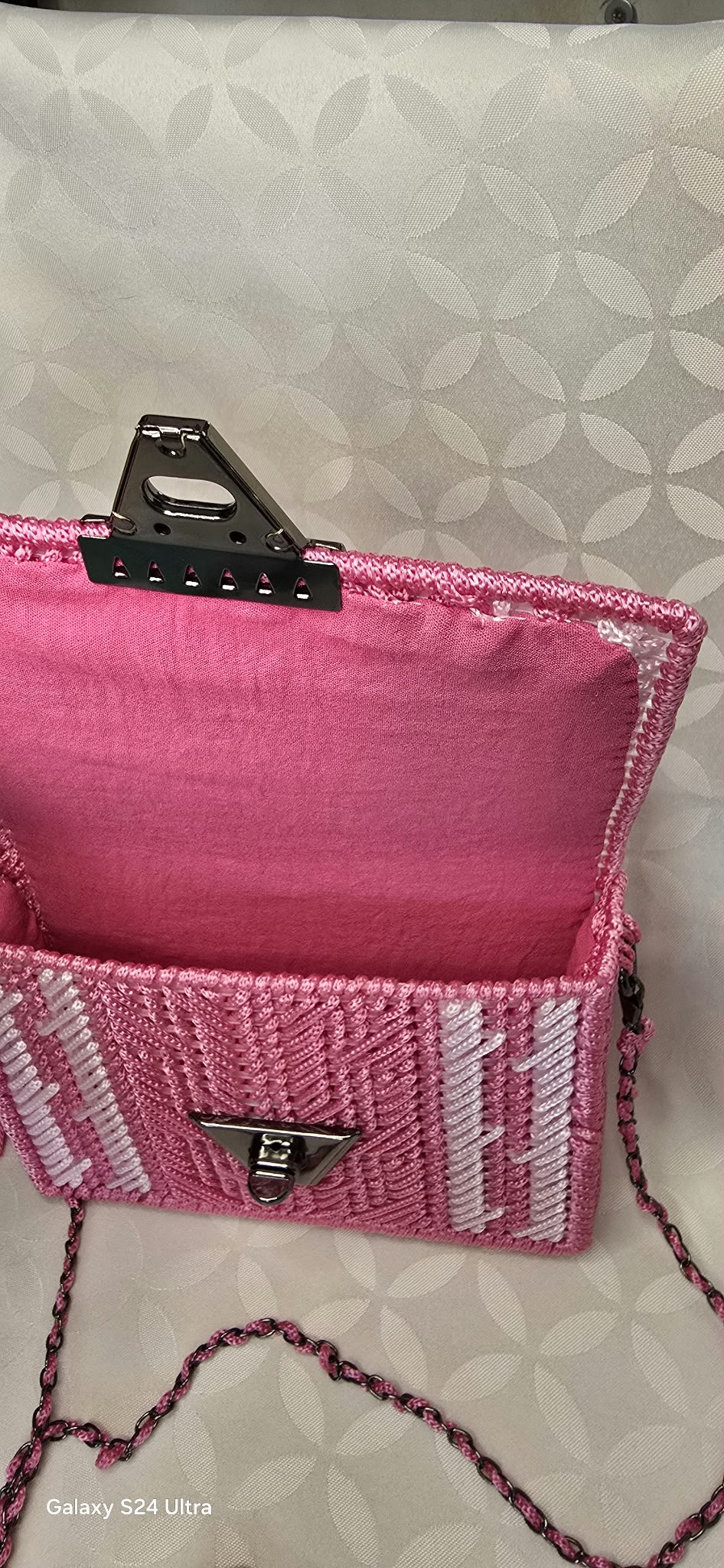Pink & White Statement Bag.
