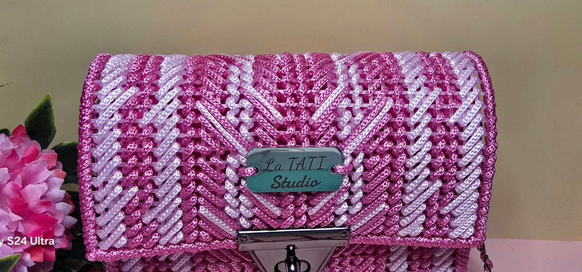 Pink & White Statement Bag.
