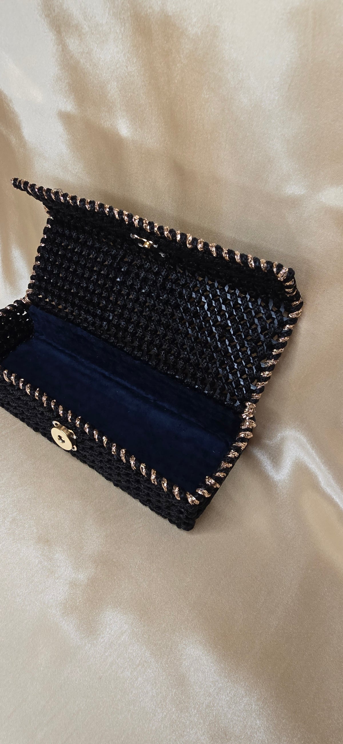 Handmade Black & Gold Glasses Case