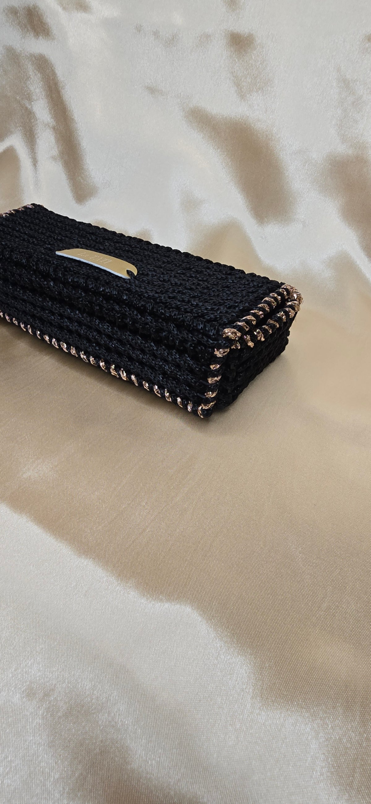 Handmade Black & Gold Glasses Case