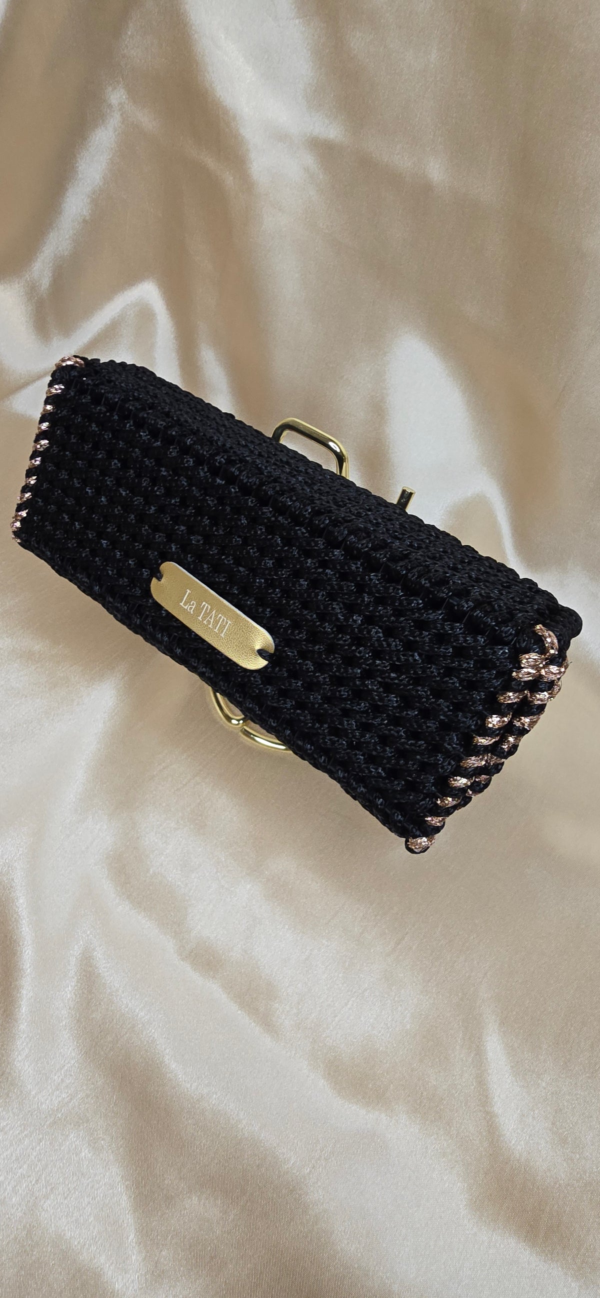 Handmade Black & Gold Glasses Case
